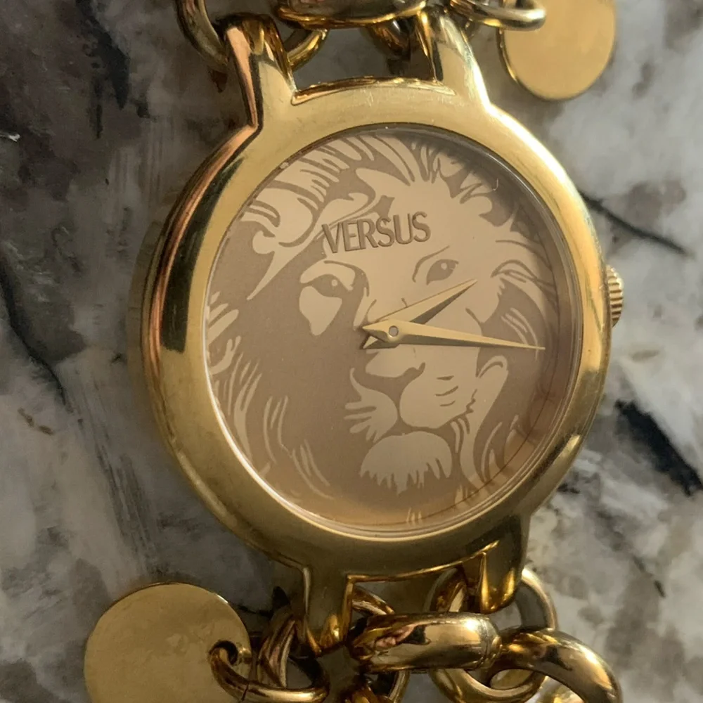 Vintage VERSACE VERSUS Gold Plated Stainless Steel Watch